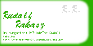 rudolf rakasz business card